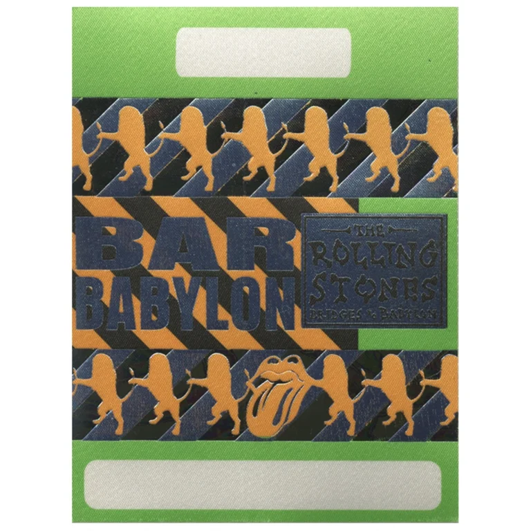 Rolling Stones 1997 Bridges to Babylon Concert Tour Bar Babylon Backstage Pass