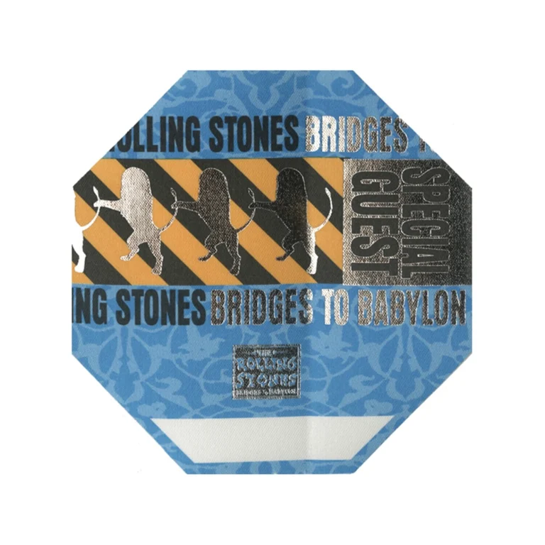 Rolling Stones 1997 Bridges to Babylon Concert Tour Support Guest Backstage Pass