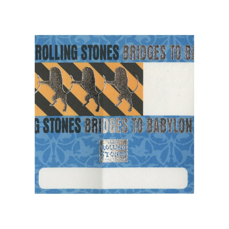 Rolling Stones 1997 Bridges to Babylon Concert Tour VIP Backstage Pass