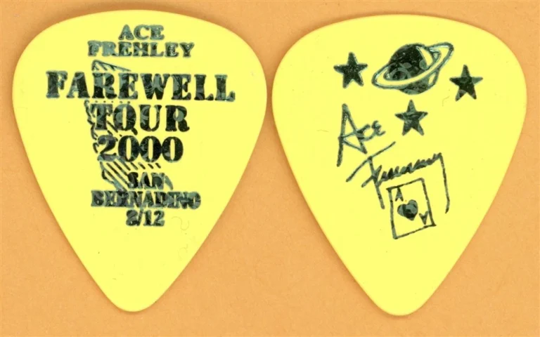 KISS 2000 Farewell Tour Ace Frehley Vintage Guitar Pick - San Bernadino, CA