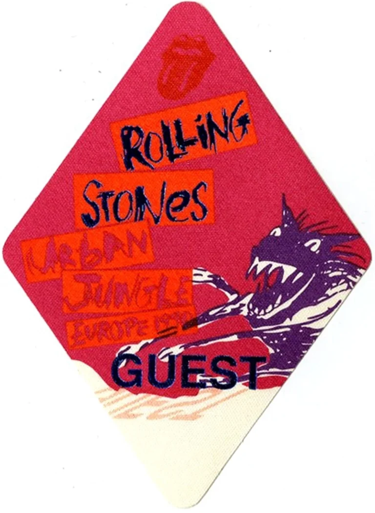 Rolling Stones 1990 Urban Jungle Concert Tour Guest Backstage Pass