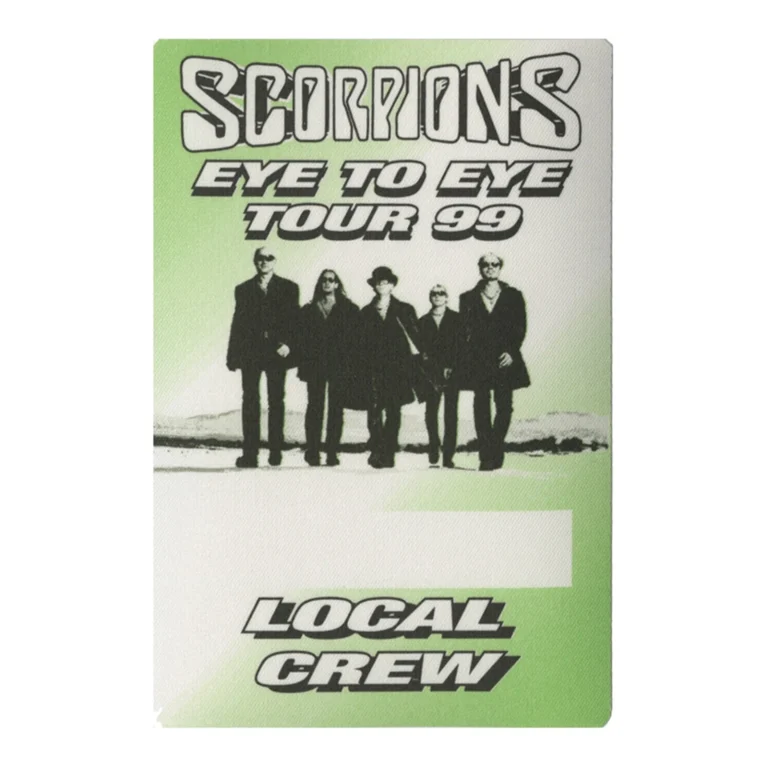 Scorpions 1999 Eye to Eye Concert Tour Local Crew Backstage Pass