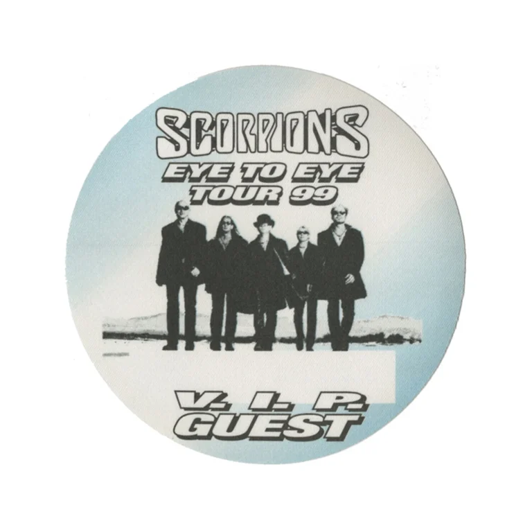 Scorpions 1999 Eye to Eye Concert Tour VIP Backstage Pass