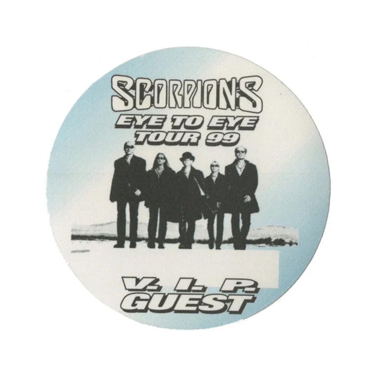 Scorpions 1999 Eye to Eye Concert Tour VIP Backstage Pass