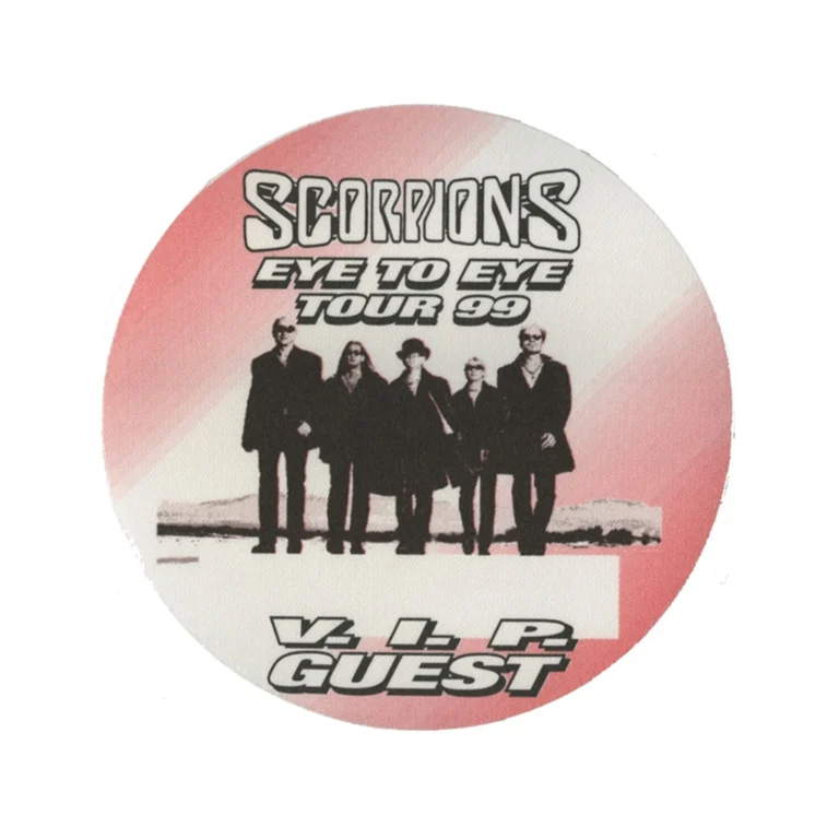 Scorpions 1999 Eye to Eye Concert Tour VIP Backstage Pass