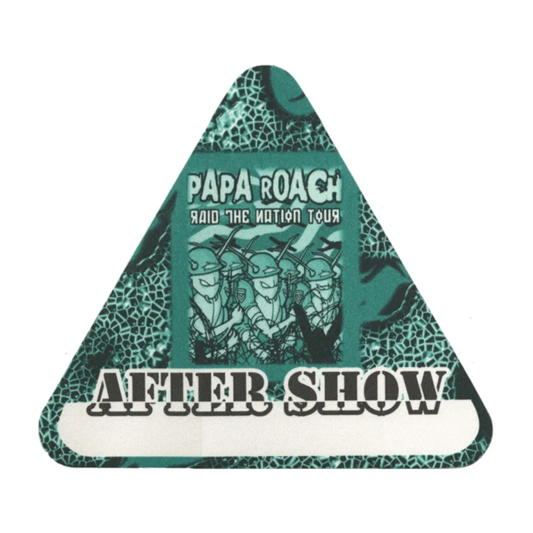 Papa Roach 2001 Raid the Nation Concert Tour Aftershow Backstage Pass