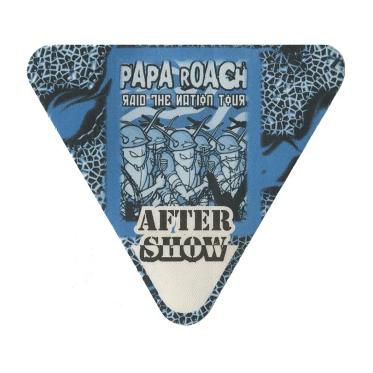 Papa Roach 2001 Raid the Nation Concert Tour Aftershow Backstage Pass