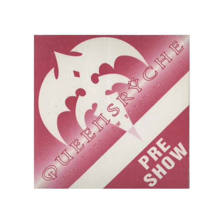 Queensryche 1997 Hear in the Now Frontier Concert Tour Preshow Backstage Pass