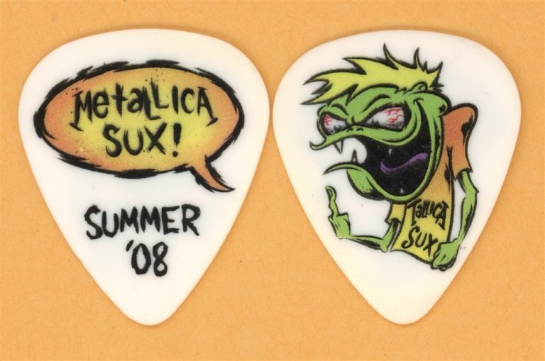 Metallica James Hetfield Vintage Guitar Pick - 2008 Summer Death Magnetica Tour