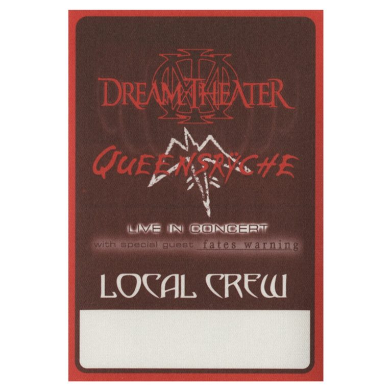 Queensryche 2003 Tribe Concert Tour Local Crew Backstage Pass