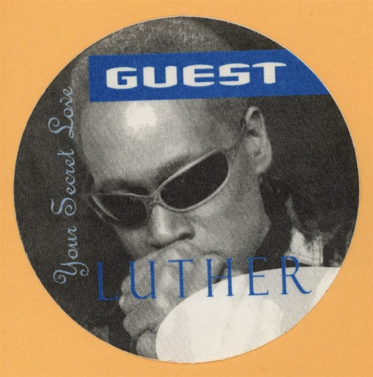 Luther Vandross 1996 Your Secret Love Concert Tour GUEST Backstage Pass