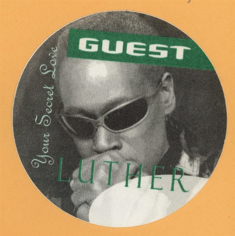 Luther Vandross 1996 Your Secret Love Concert Tour GUEST Backstage Pass