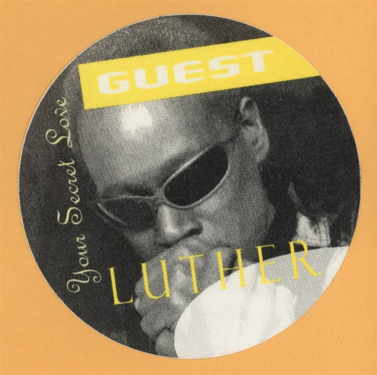 Luther Vandross 1996 Your Secret Love Concert Tour GUEST Backstage Pass