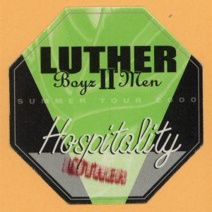 Luther Vandross 2000 Boyz II Men Concert Tour HOSP Backstage Pass