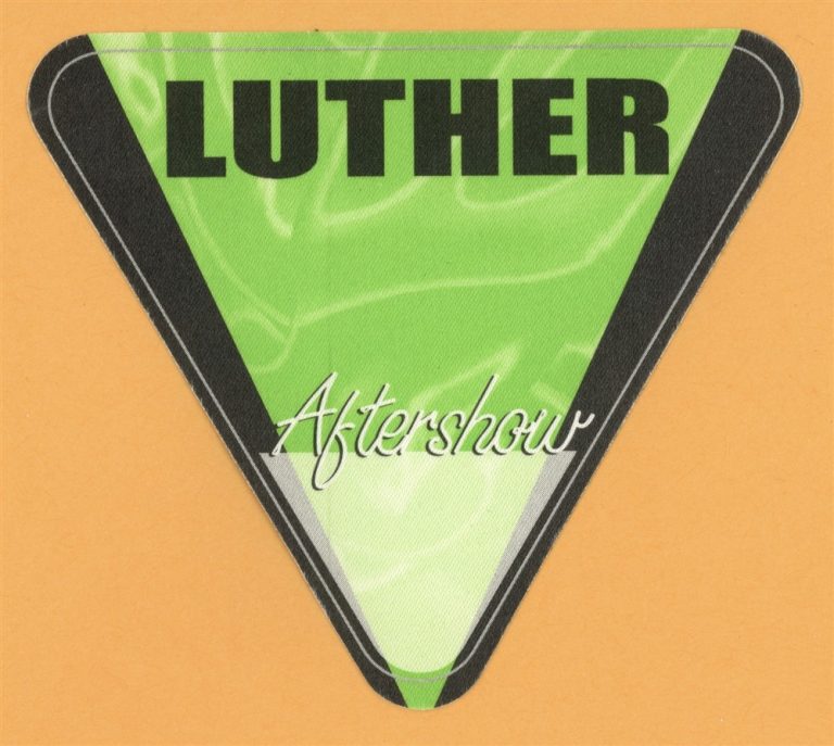 Luther Vandross 2000 Concert Tour AFTER SHOW Backstage Pass