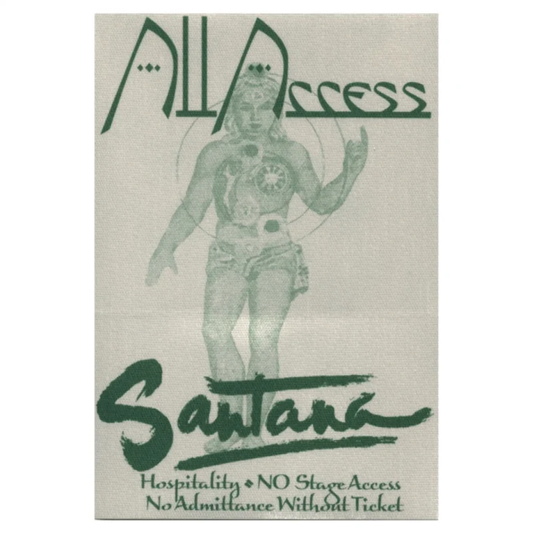 Santana 2002 Shaman Concert Tour All Access Backstage Pass