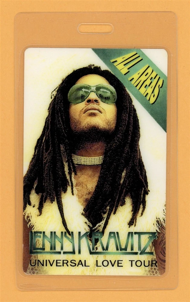Lenny Kravitz 1993 Love Tour All Access Laminated Backstage Pass