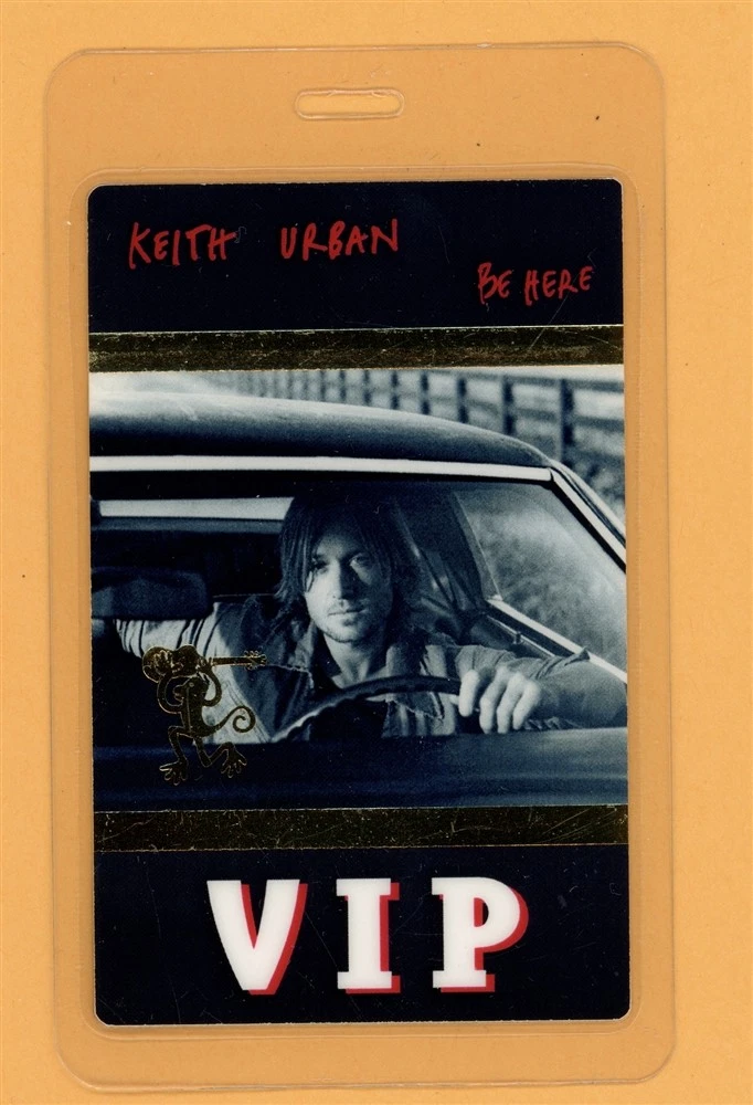 Keith Urban 2004 Be Here Tour VIP Laminated Backstage Pass