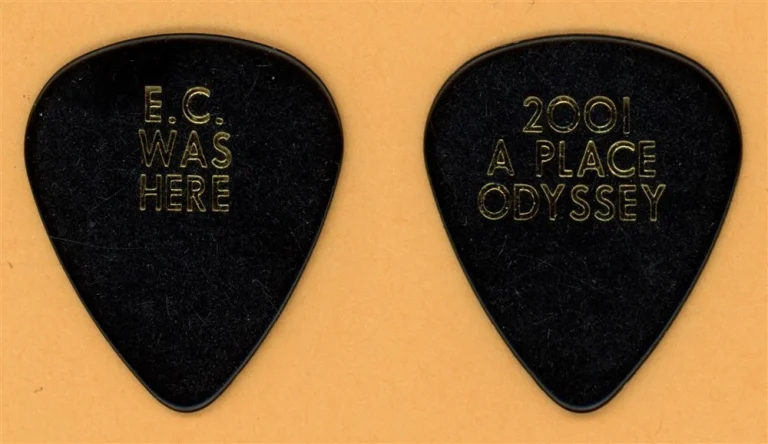 Eric Clapton A Place Odyssey Vintage Guitar Pick - 2001 Reptile Tour