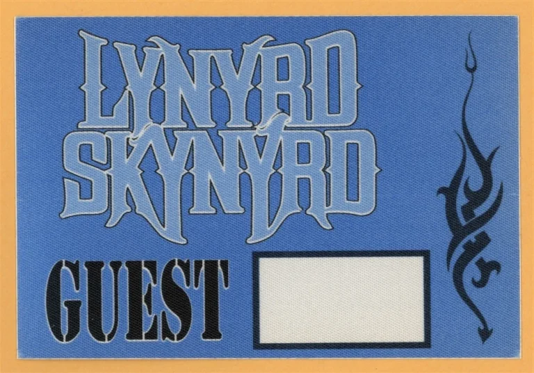 Lynyrd Skynyrd 1996 Outta the Hole Concert Tour Guest Backstage Pass