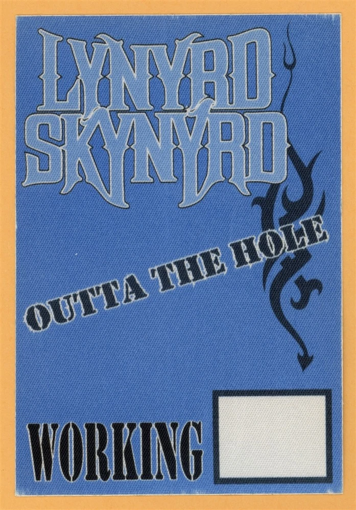 Lynyrd Skynyrd 1996 Outta the Hole Concert Tour Working Backstage Pass