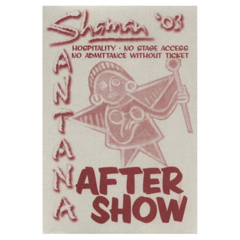 Santana 2003 Shaman Concert Tour Aftershow Backstage Pass