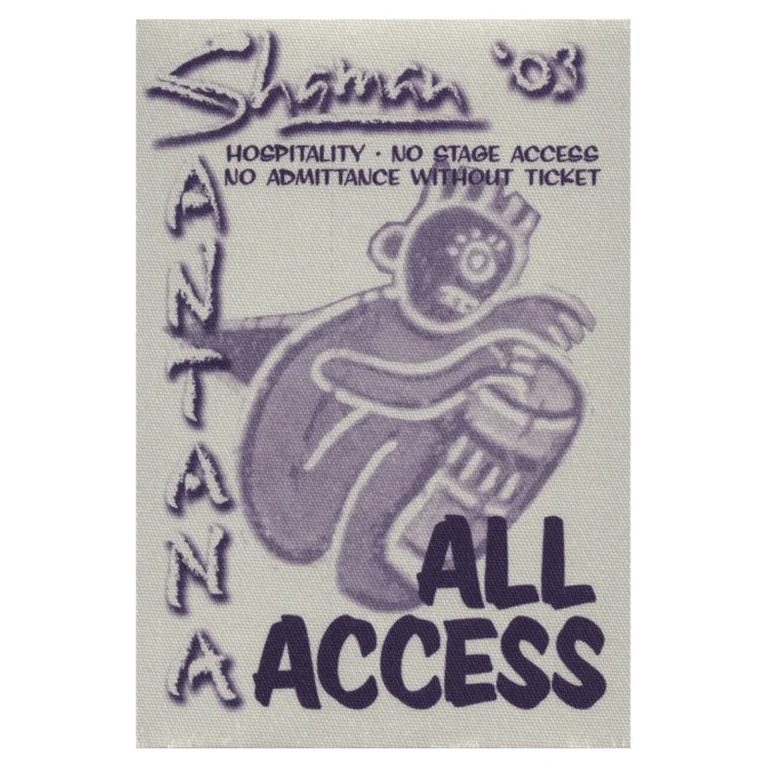 Santana 2003 Shaman Concert Tour All Access Backstage Pass