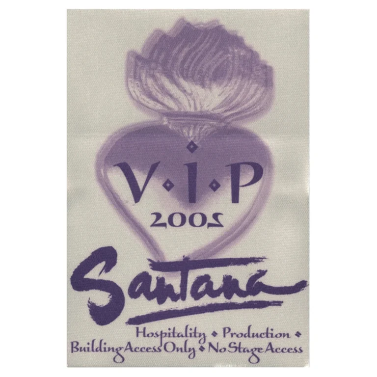 Santana 2002 Shaman Concert Tour VIP Backstage Pass