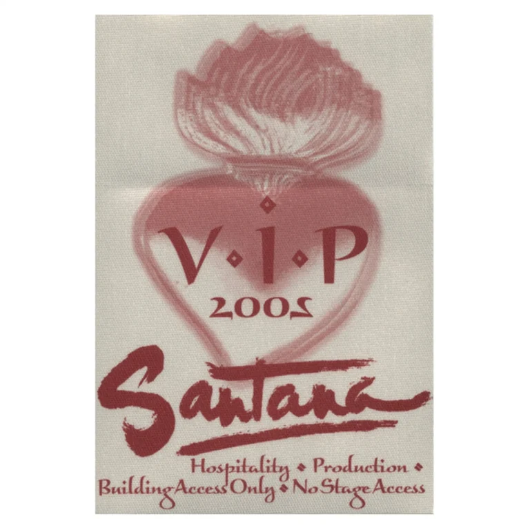 Santana 2002 Shaman Concert Tour VIP Backstage Pass