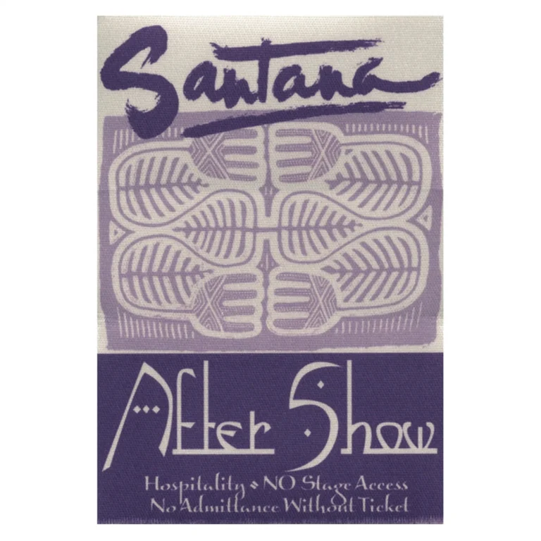 Santana 2002 Shaman Concert Tour Aftershow Backstage Pass