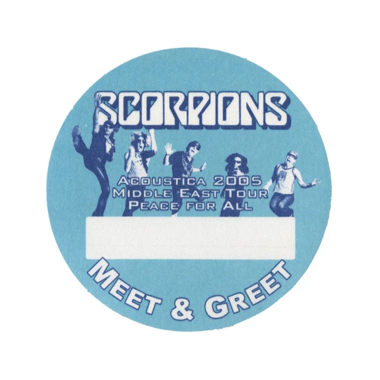 Scorpions 2005 Unbreakable Concert Tour Meet & Greet Backstage Pass