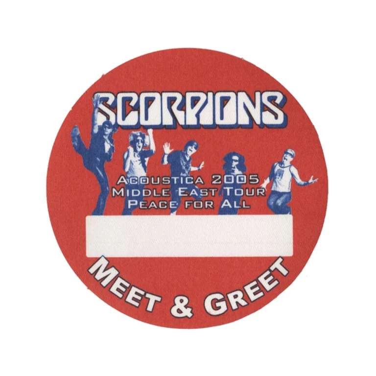 Scorpions 2005 Unbreakable Concert Tour Meet & Greet Backstage Pass