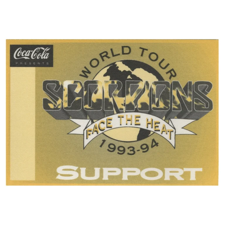 Scorpions 1993 Face the Heat Concert Tour Support Backstage Pass - Coke