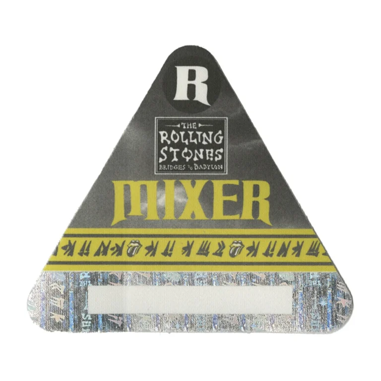 Rolling Stones 1997 Bridges to Babylon Concert Tour Mixer Backstage Pass