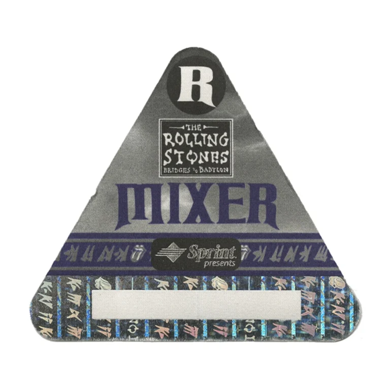 Rolling Stones 1997 Bridges to Babylon Concert Tour Mixer Backstage Pass