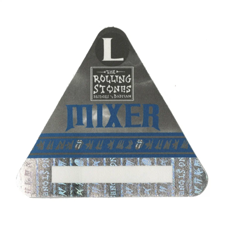Rolling Stones 1997 Bridges to Babylon Concert Tour Mixer Backstage Pass