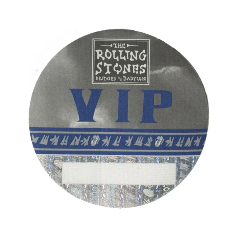 Rolling Stones 1997 Bridges to Babylon Concert Tour VIP Backstage Pass