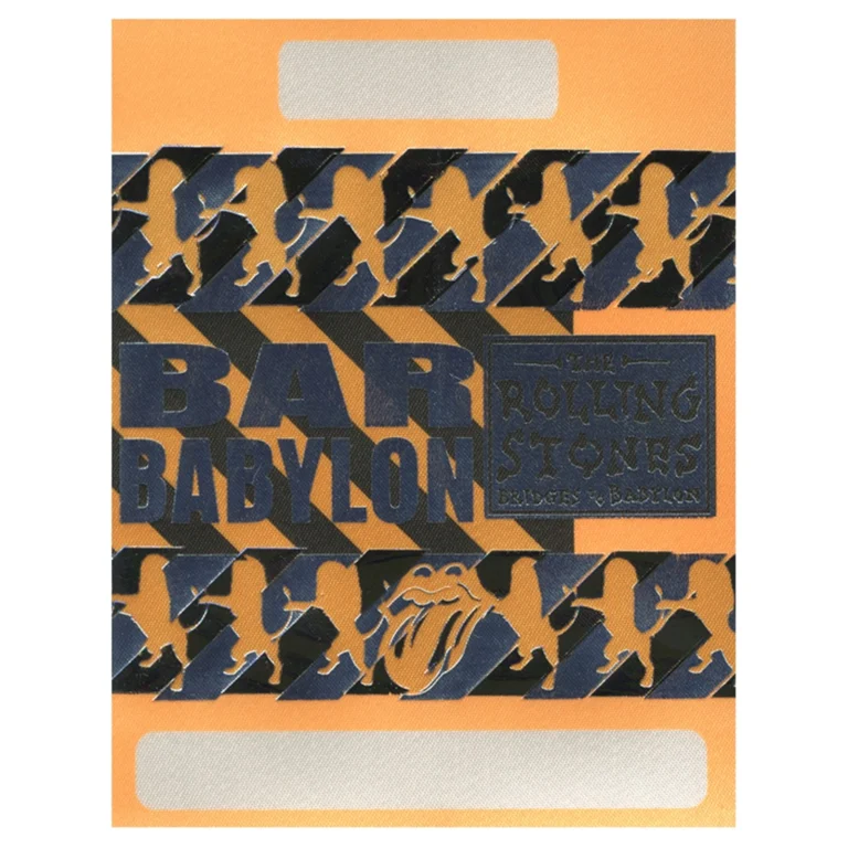 Rolling Stones 1997 Bridges to Babylon Concert Tour Bar Babylon Backstage Pass