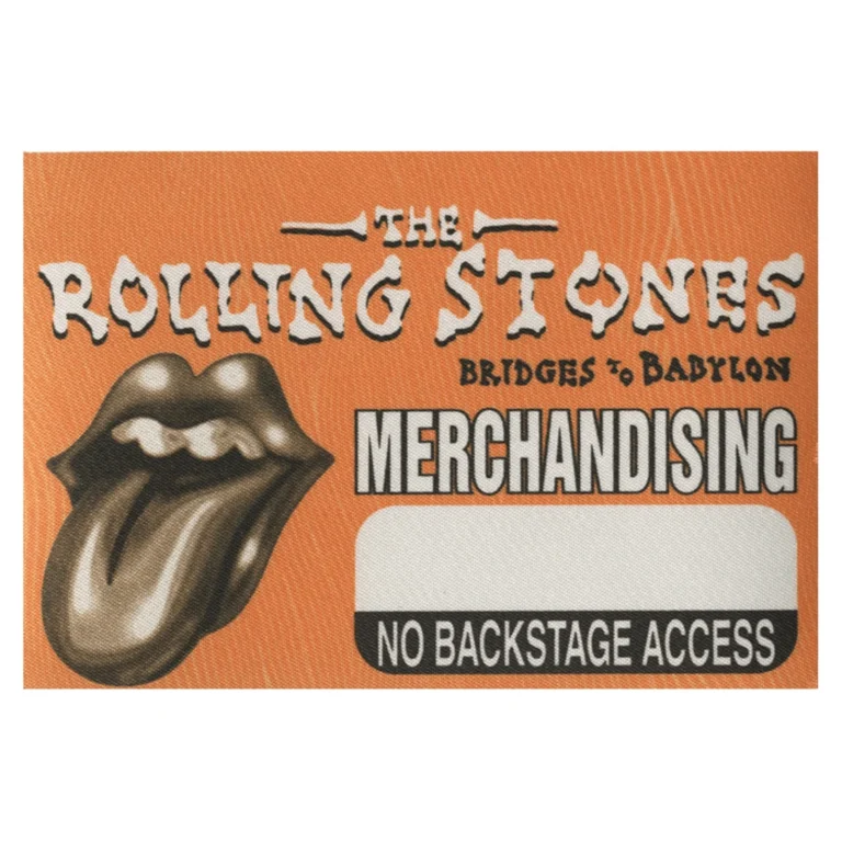 Rolling Stones 1997 Bridges to Babylon Concert Tour Merchandise Backstage Pass