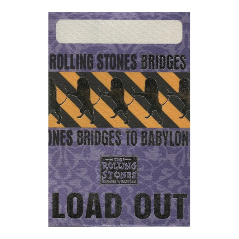 Rolling Stones 1997 Bridges to Babylon Concert Tour Load Out Backstage Pass