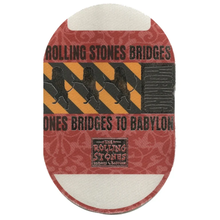 Rolling Stones 1997 Bridges to Babylon Concert Tour Working Backstage Pass