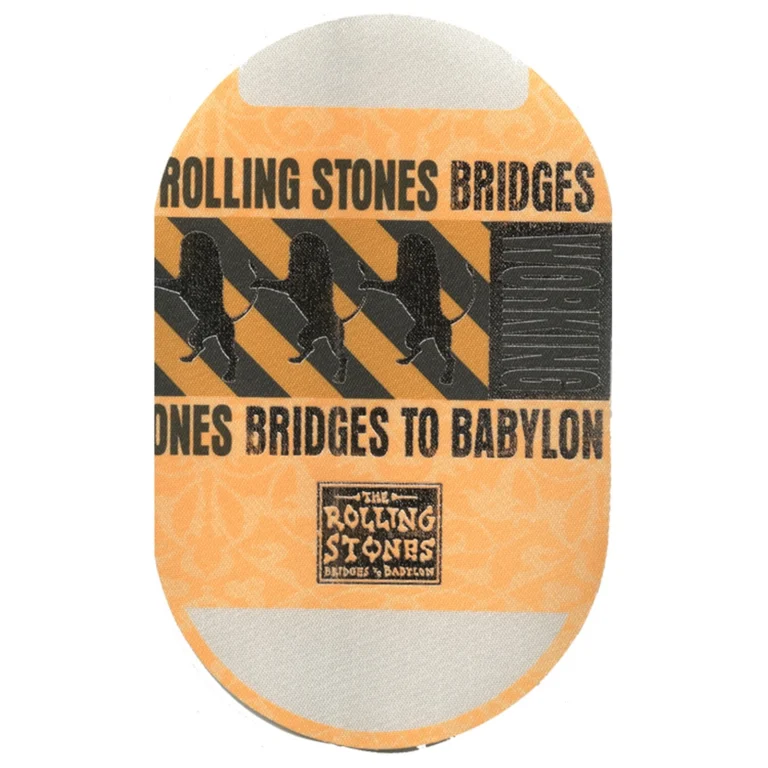 Rolling Stones 1997 Bridges to Babylon Concert Tour Working Backstage Pass