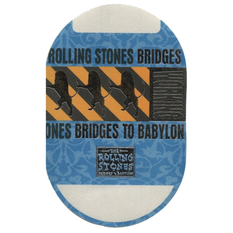 Rolling Stones 1997 Bridges to Babylon Concert Tour Working Backstage Pass