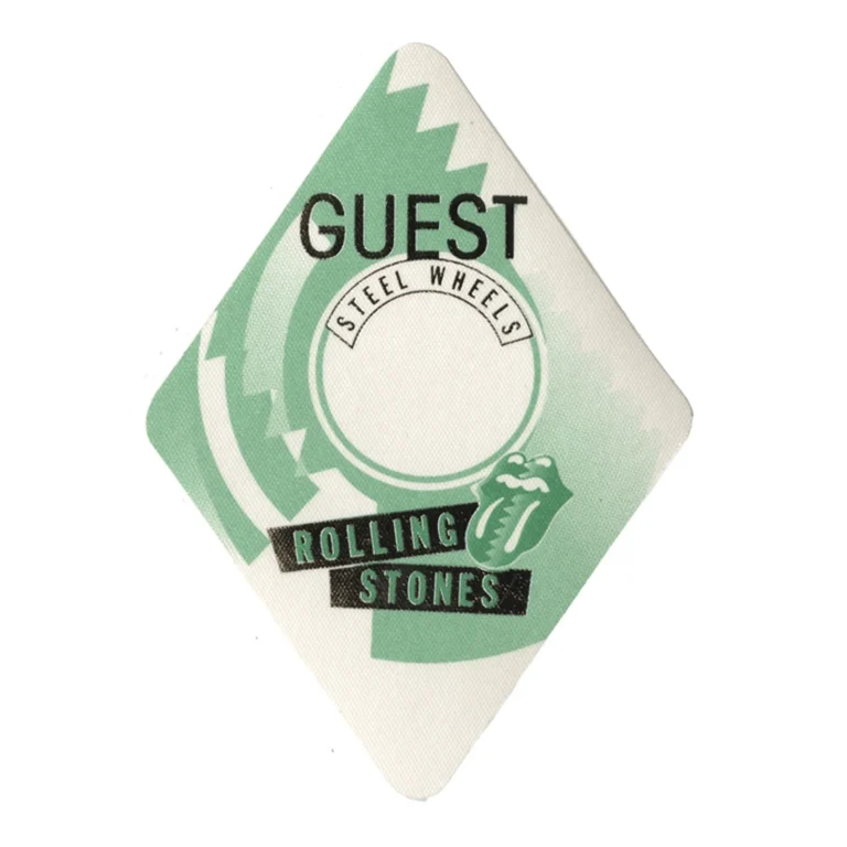 Rolling Stones 1989 Steel Wheels Concert Tour Guest Backstage Pass