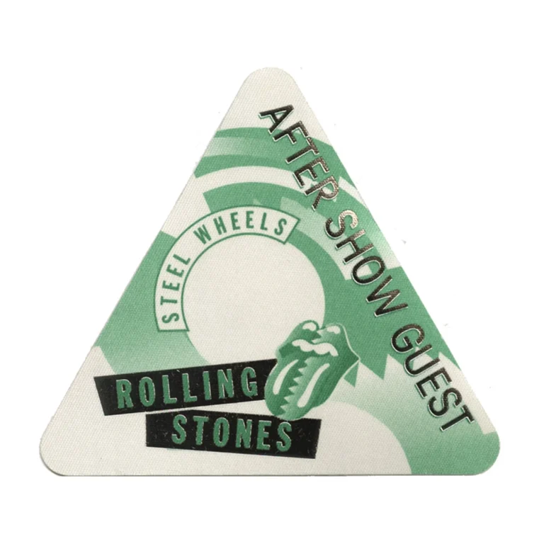Rolling Stones 1989 Steel Wheels Concert Tour Aftershow Backstage Pass