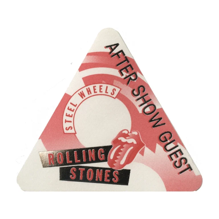 Rolling Stones 1989 Steel Wheels Concert Tour Aftershow Backstage Pass