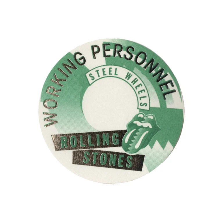 Rolling Stones 1989 Steel Wheels Concert Tour Working Backstage Pass