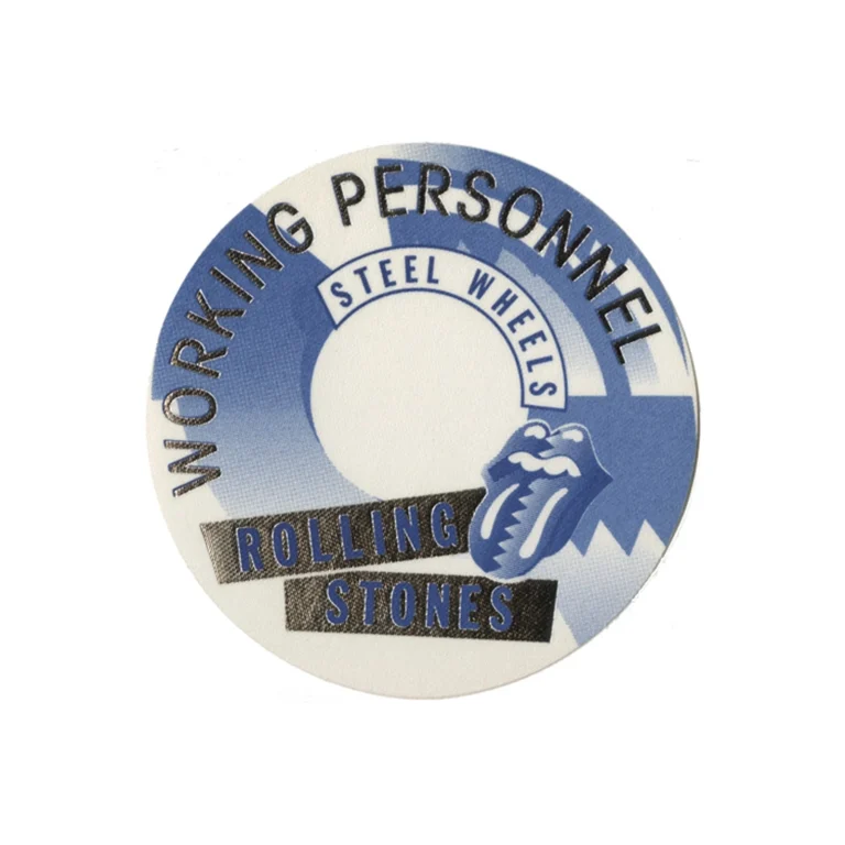 Rolling Stones 1989 Steel Wheels Concert Tour Working Backstage Pass