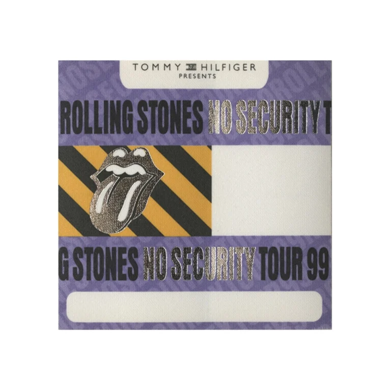 Rolling Stones 1999 No Security Concert Tour VIP Backstage Pass