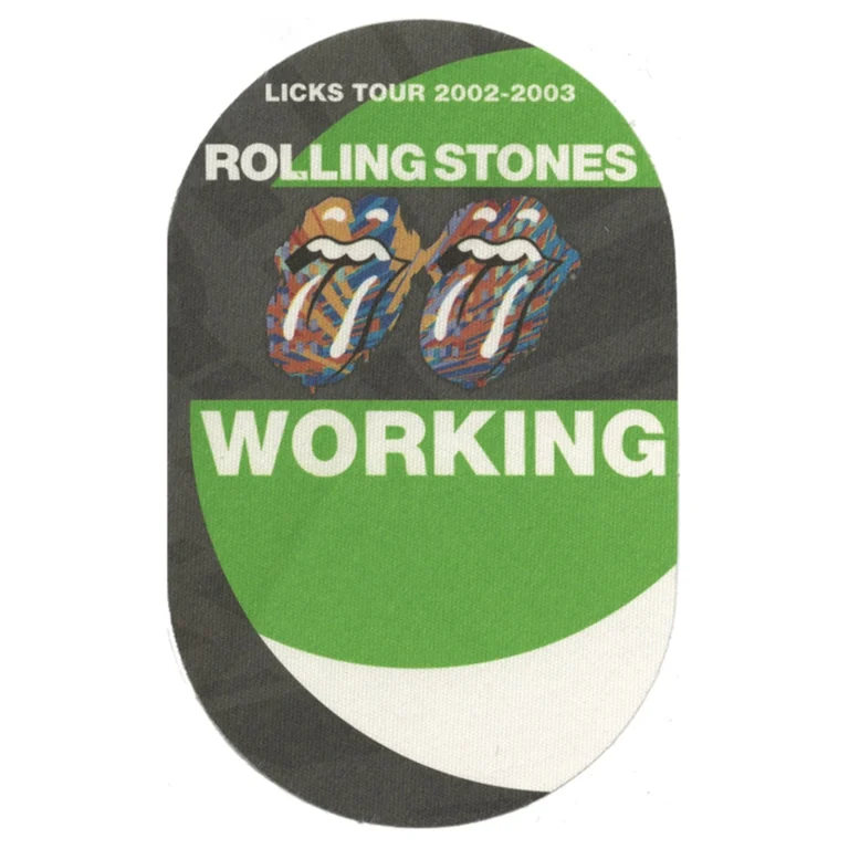 Rolling Stones 2002 Licks Concert Tour Working Backstage Pass
